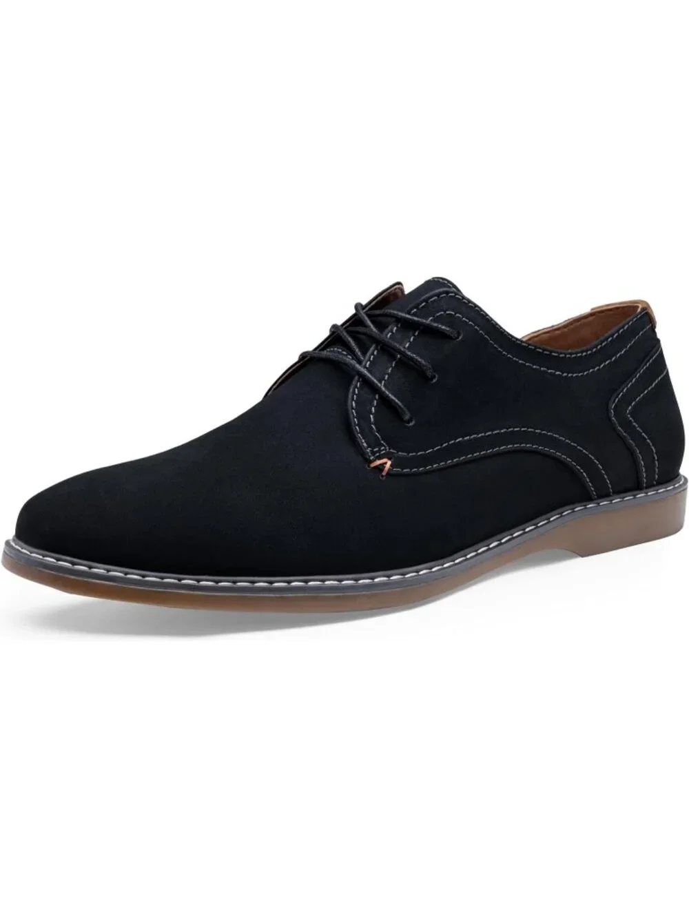 Men's Black Leather Breathable Upper Lace Up Retro Business Classic Oxford Shoes